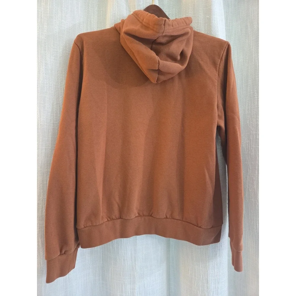 The North Face Hoodie Sweater Mens Medium Burnt Color Outdoors Logo Hiking
